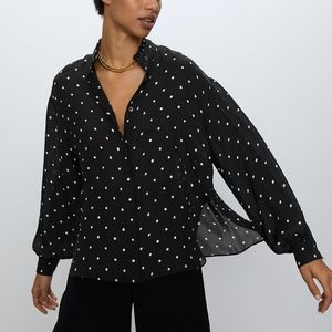 Babaton Garamond Blouse XS in Black/Espace